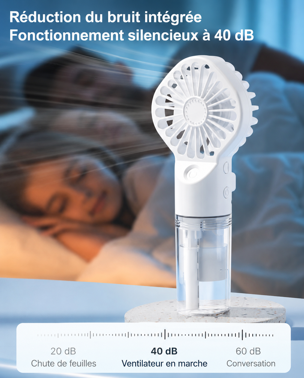 Ventilateur Brumisateur Portable Rechargeable | Canicule