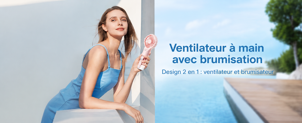 Ventilateur Brumisateur Portable Rechargeable | Canicule