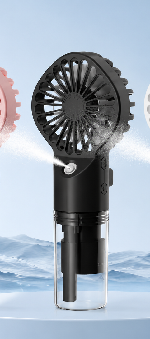 Ventilateur brumisateur portable Canicule noir - photo produit sans texte